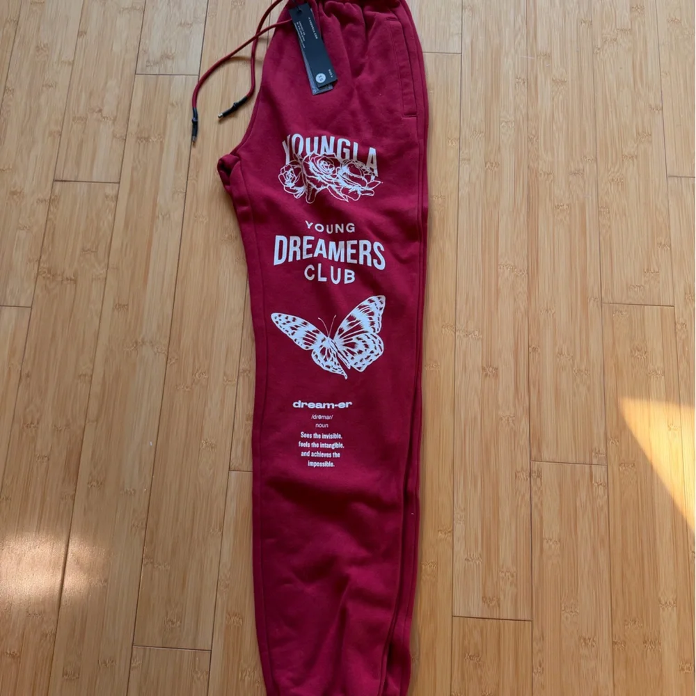YoungLA Red Dreamers Club Sweatpants - Picture 2 of 2